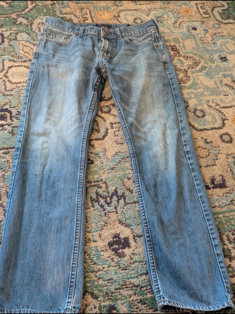 Classic Men's Bullhead Light Blue Denim Jeans
